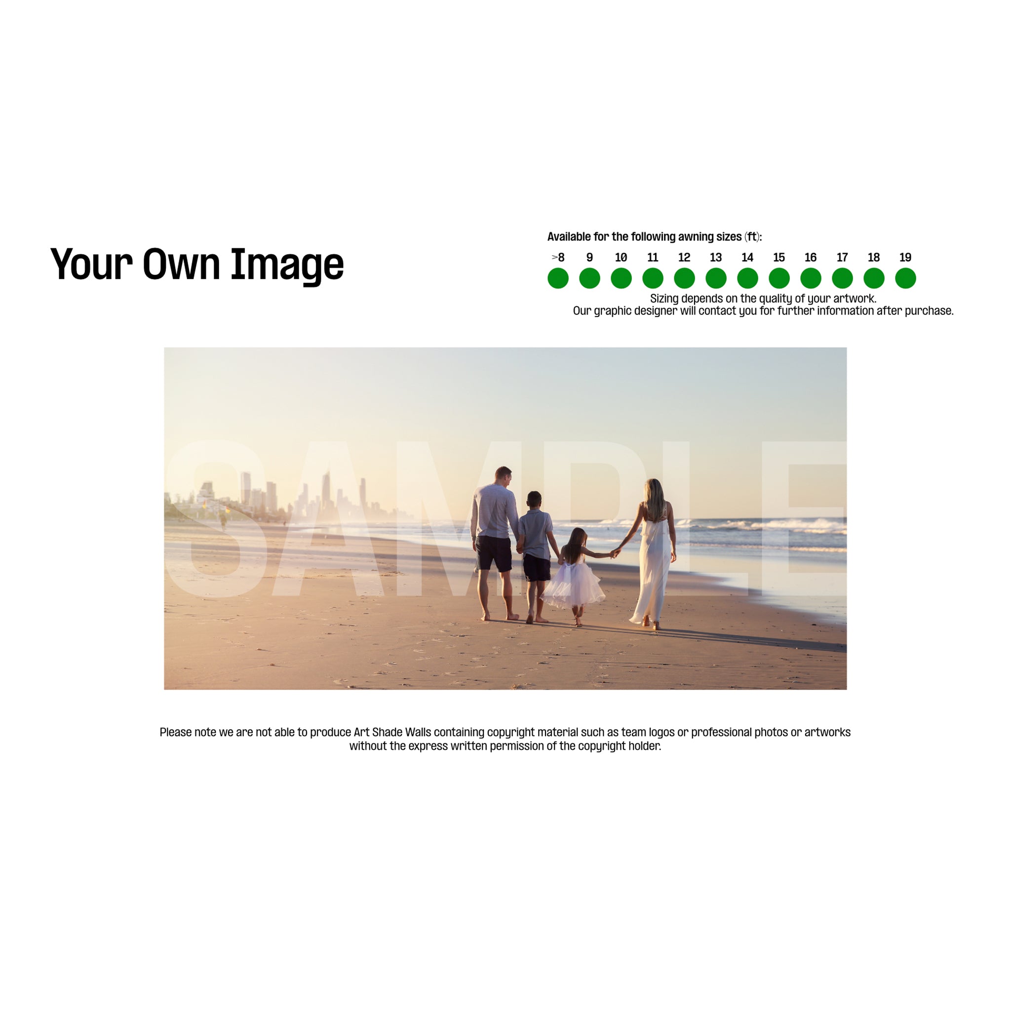 Long Side Art Shade Walls - Custom Image