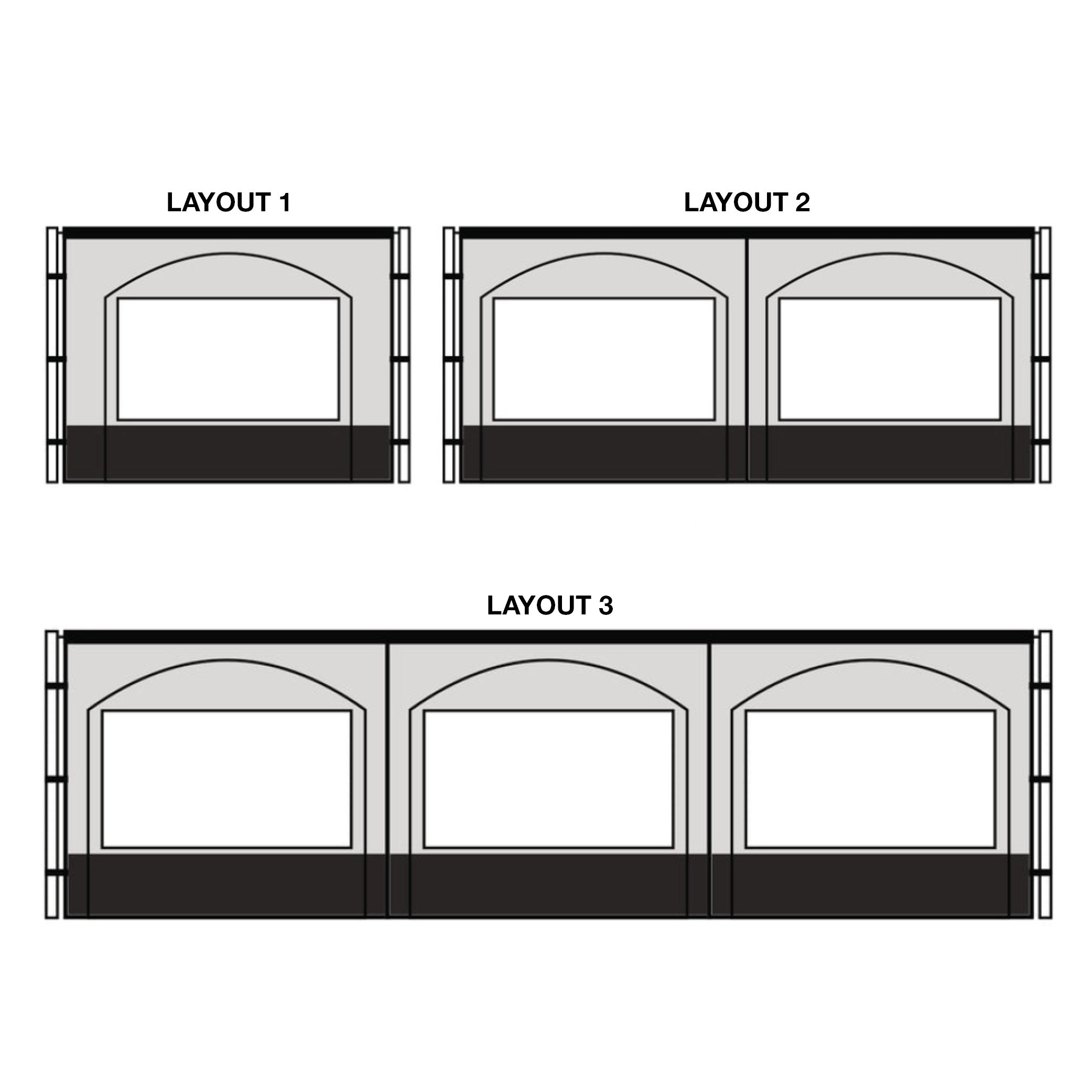 Roll Out Awning Walls - Heavy Duty Canvas Layout