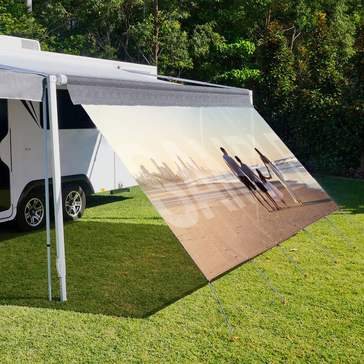 Long Side Art Shade Walls - Custom Image - Aussie Traveller